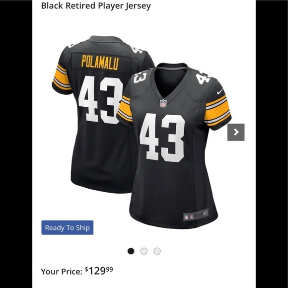 Pittsburgh STEELERS JERSEY POLAMALU RETIRED CONTOURED WOMENS CUT - Picture 5 of 16